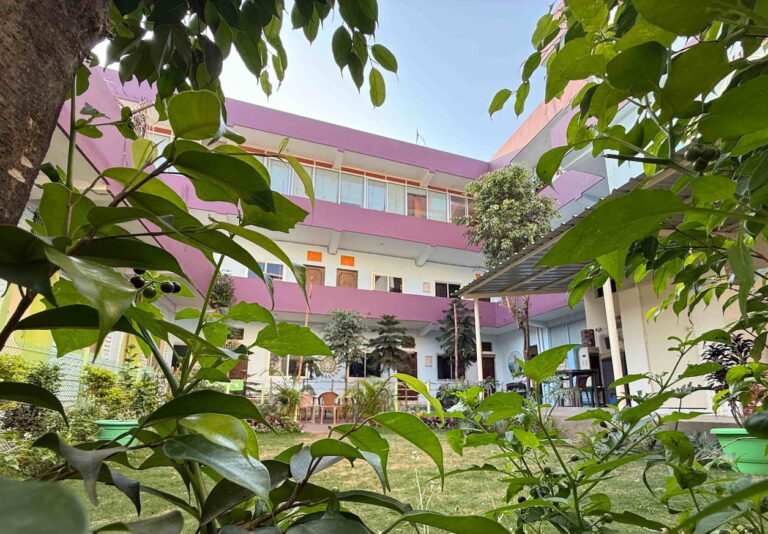 Vedic yoga ashram garden