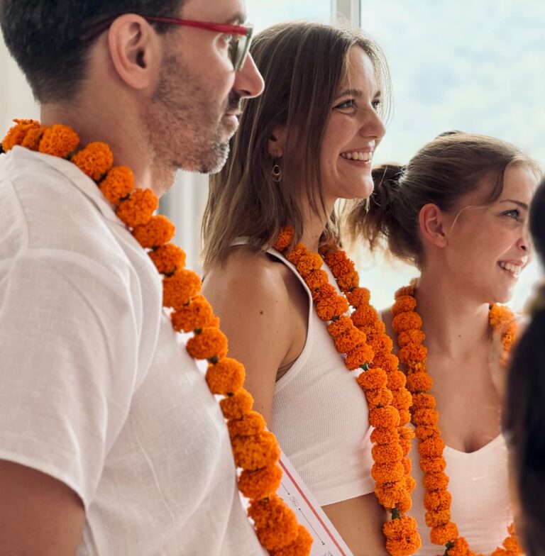 Breath retreat India students ceremony