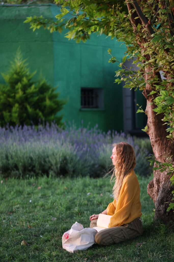 a student doing Preparation for meditation