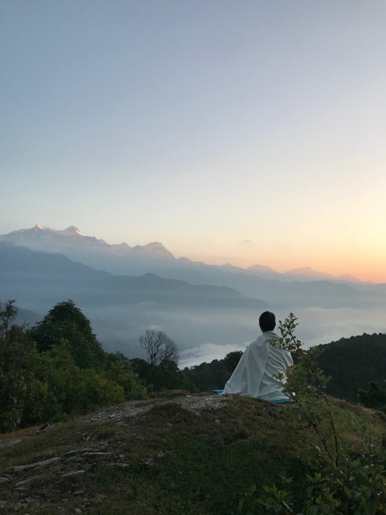 A man in deep meditation